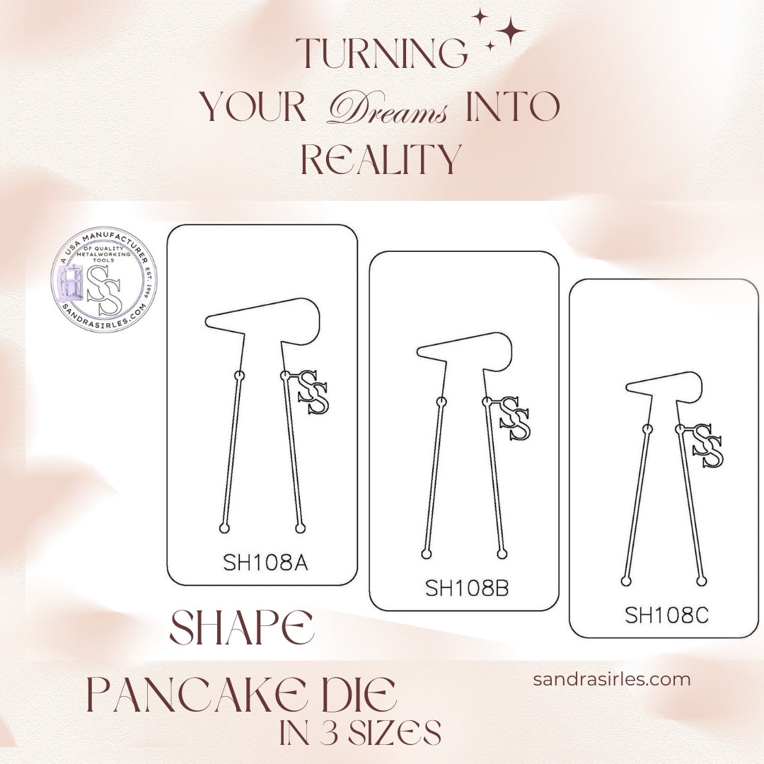 PANCAKE DIE SH108 SHAPE ELONGATED TEARDROP